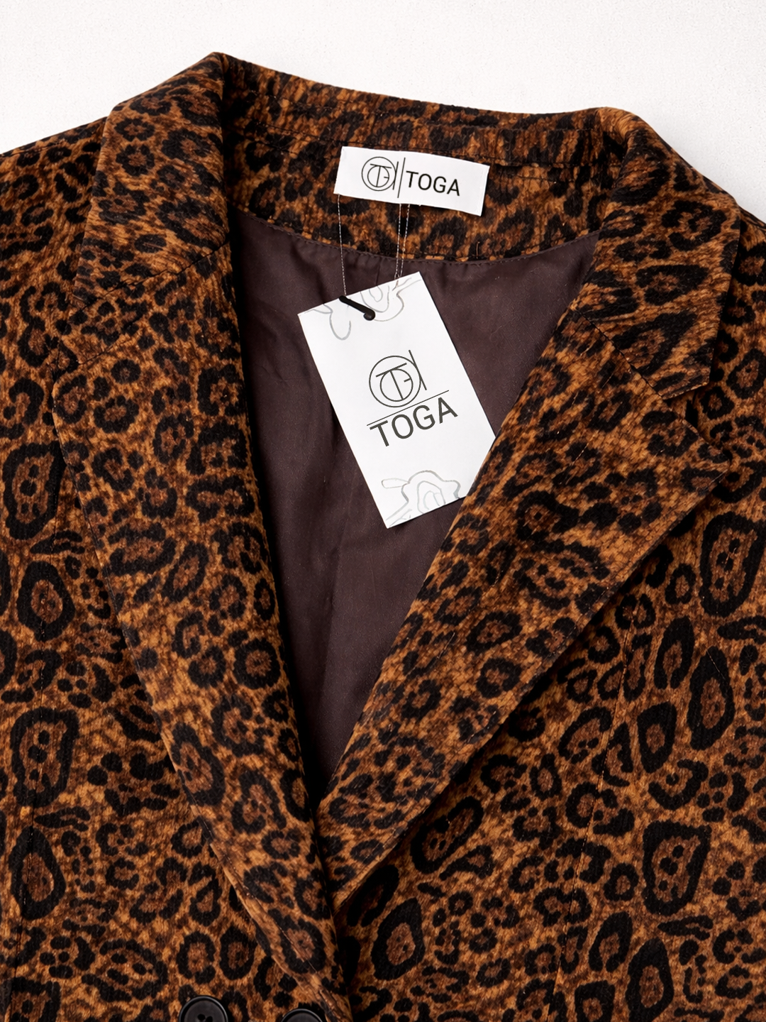 TOGA Statement Leopard Print Vest – Corduroy Texture